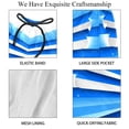 thumbnail image 4 of luoweisi Men's Beach Shorts Quick Dry Swim Trunks with Mesh Lining Blue and White Geometry L, 4 of 5
