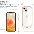 thumbnail image 5 of Compatible with iPhone 11 Case for Women Girls, Cute Love Heart Pattern Electroplated Design Full-Around Soft Slim TPU Protective Bumper Cover for iPhone 11 6.1＂ -White, 5 of 10