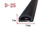 thumbnail image 3 of Tira de sellado de aislamiento acústico EPDM Universal autoadhesiva tipo D, 1/2/3 metros, para puertas de caja eléctrica de coche, ventanas, resistente al agua, Dustpro, 3 of 5