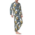 thumbnail image 2 of Wukai Cartoon Squirrel on Branch Men's Long-Sleeve Pajama Set - Comfortable Sleepwear with Button-Down Shirt and Pants-Small, 2 of 6