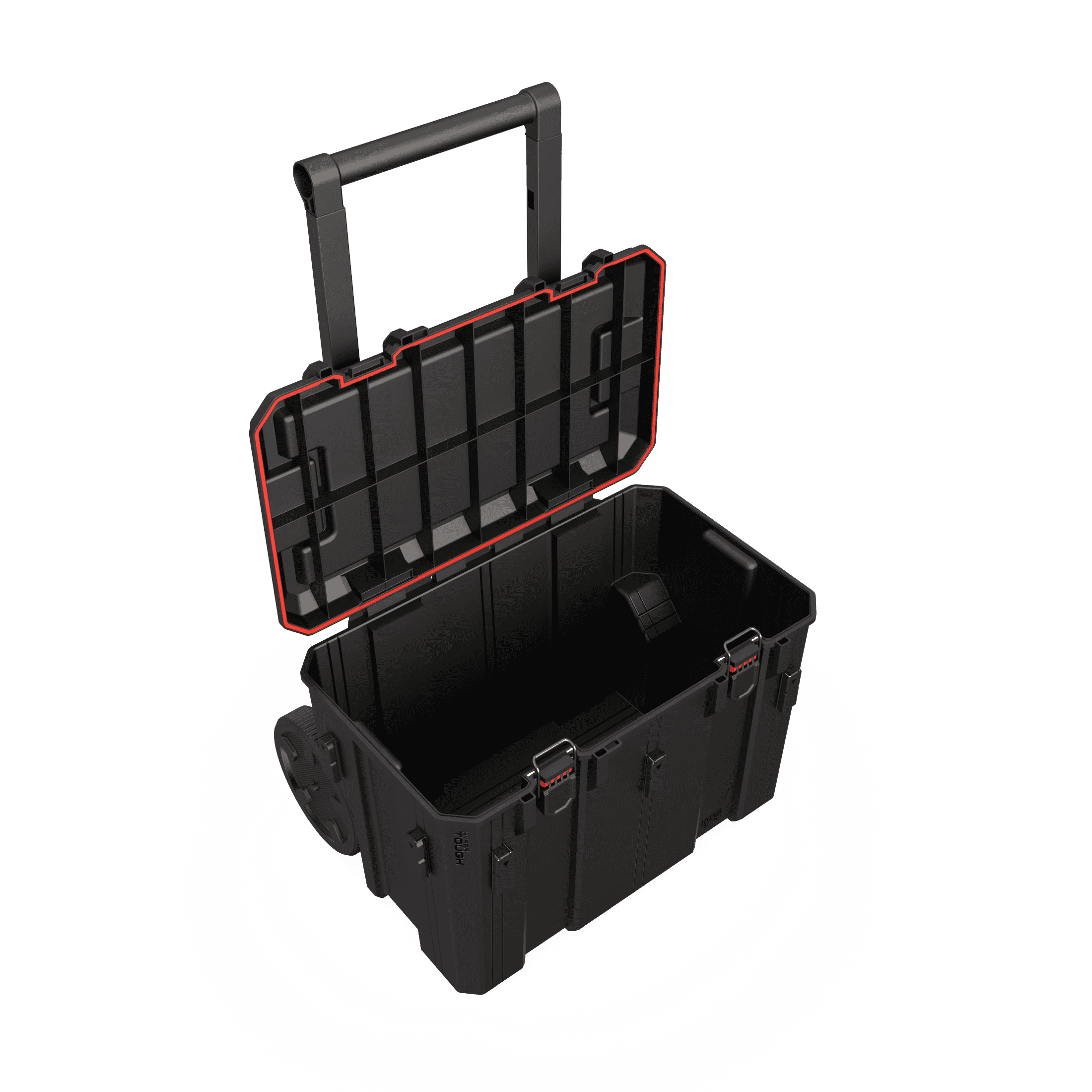 Hyper Tough Hyper Stack Rolling Tool Storage Base Box, Black