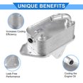 thumbnail image 3 of Engine Oil Cooler Kit Compatible for Volkswagen Touareg 2011-2015 Aluminum Alloy Silver Tone with Gasket, 3 of 6