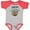 Baseball Heather and Red, variant on Inktastic Gramps Loves Me Cute Sloth and Baby Boys or Girls Baby Bodysuit