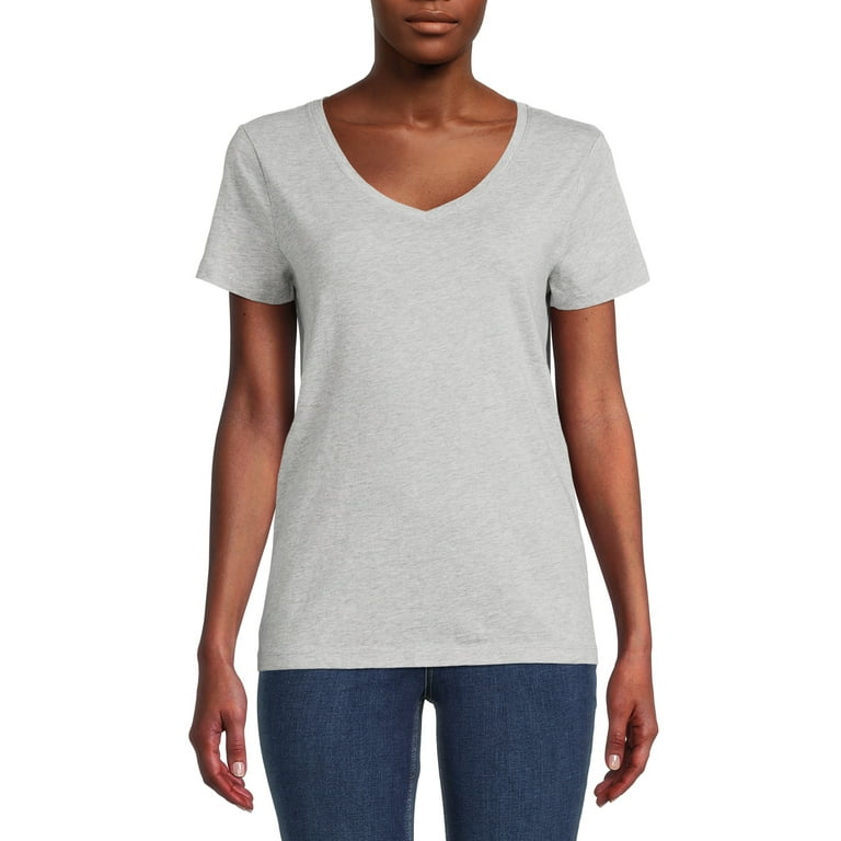 walmart women's v neck t shirts