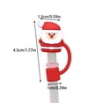 thumbnail image 2 of Christmas Limited Straw Covers For Straw - 2 Size 8mm & 10mm Silicone Straw Toppers For Tumblers, Cute 3D Straw Stopper For Glass Straw Reusable Straws, 2 of 2