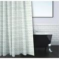 thumbnail image 3 of Simply Daisy 70" W x 73" H Rolling Waves Geometric Print Polyester Shower Curtain, Green, 3 of 3