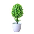 thumbnail image 1 of Artificial Bonsai Tree Small Potted Green Plant Realistic Flower Ball Desktop Ornament for Easter Spring Home Decor, 1 of 8