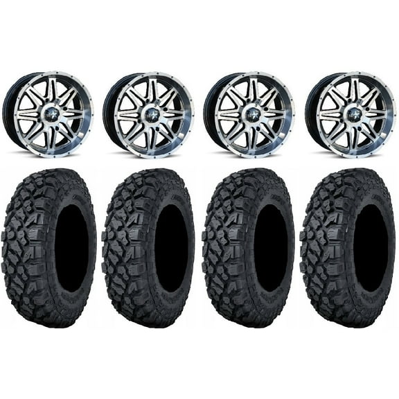 MSA DT Vibe 14" ATV Wheels 28" Klever X/T Tires Sportsman RZR Ranger