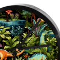 thumbnail image 4 of Dinosaur 9.8 Inches Silent Non-Ticking Round Digital Wall Clock for Bedroom Living Room Kitchen Bathroom Decoration Battery Operated Easy to Read, 4 of 6
