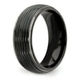 thumbnail image 5 of Edward Mirell Titanium Black Titanium Grooved 8mm Band Size: 12; for Adults and Teens; for Women and Men, 5 of 8