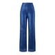 thumbnail image 4 of Pantalones deportivos Gibobby Moda mujer Casual Lentejuelas cintura alta pierna ancha Azul L, 4 of 5