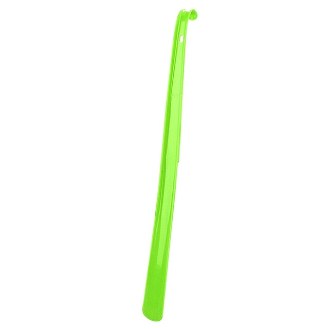 Calzador de mango largo, práctico y liso para niños, mujeres y hombres con discapacidad. Verde