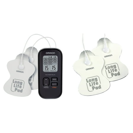Omron PM500 TENS Unit for Pain Relief with Extra Long Life Electrode Pads, 9 Modes, 15 Levels