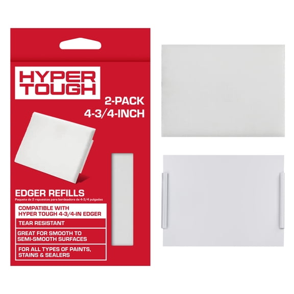 Hyper Tough 4-3/4-Inch Paint Edger Refill Pads, 2-pack for Walls and Trim