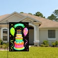 thumbnail image 2 of Amhnf Happy Birthday Cake Balloons Garden Flag For Home Outdoor Garden Yard Decor 12x18 inch, 2 of 5