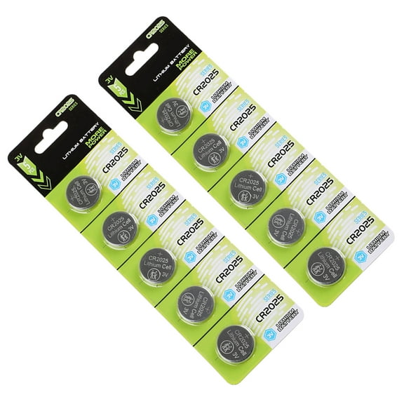 COOLHOOD Pack Of CR2025 3V Lithium Button Cell Batteries CR2025 Batteries For Watches Calculators Keyless Entry Devices