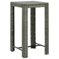 thumbnail image 4 of vidaXL Garden Bar Set Grey PE rattan Compact Footrest Garden Bar Set, 4 of 5