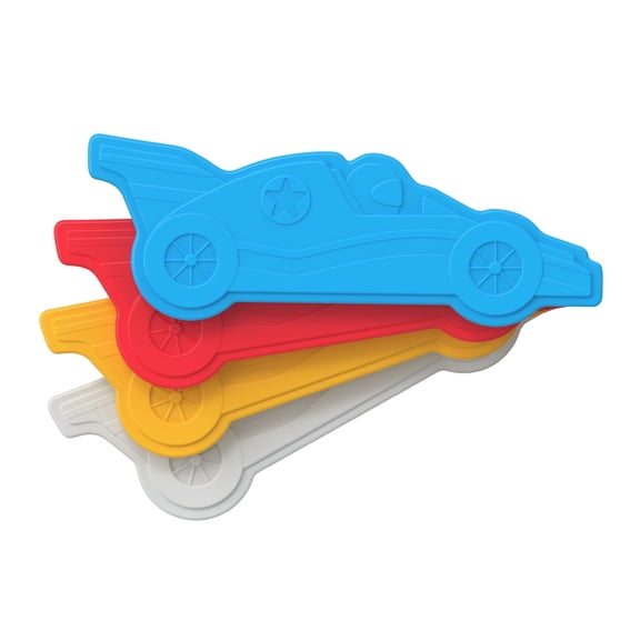 Bentgo Buddies Reusable Ice Packs: Slim Design for Lunch Boxes, Lunch Bags, and Coolers, Quick Freeze, PFAS- and BPA-Free, Multicolored 4-Pack (NEW Race Cars)