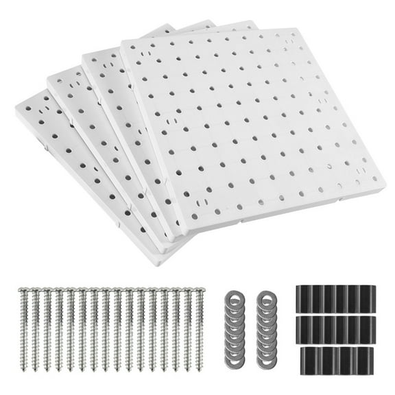 Pegboards, Pegboard Wall Organizer Panels, Peg Boards for Wall, Craft Room, Kitchen, Garage, Living Bathroom(4Pcs)