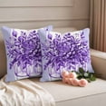 thumbnail image 2 of Eucalyptus Purple Outdoor Waterproof Pillow Covers, Stripes Bottle Flower Cactus Plant Decorative Square Throw Pillowcase Sofa Cushion Sham for Patio/Couch/Chair, 26"x26" 2 Pack, 2 of 8