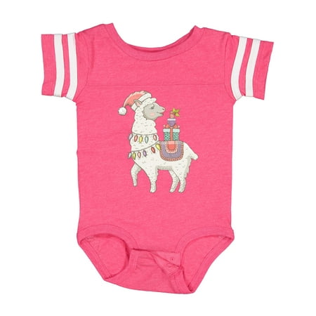 

Inktastic Christmas Llama Boys or Girls Baby Bodysuit