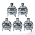 thumbnail image 2 of KAKOWELY candy box 5PCS Round Crown Shape Candy Storage Boxes Plastic Creative Gift Boxes Containers for Birthday Wedding Party (Silver)3.54"X2.56"X2.56", 2 of 4