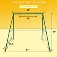 thumbnail image 3 of Hishine A Frame Swing Stand Heavy Duty Sturdy Metal Frame Large Size with Ground Anchored All Weather Usage for Backyard, 71" Height Holds Up to 550lbs (Swing NOT Included), 3 of 9