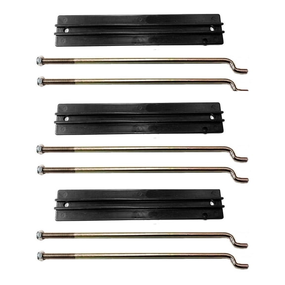 3 Pack Battery Hold Down Plate and Rods For Club Car 36V 48V 101090801, 1013683