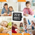thumbnail image 7 of VOCOO Digital Kitchen Timer with Dual Countdown Count up Stopwatches Timer/Magnetic Timer with Adjustable Loud Alarm LED Big Digits for Kids Teachers, Black, Battery Included, 7 of 7