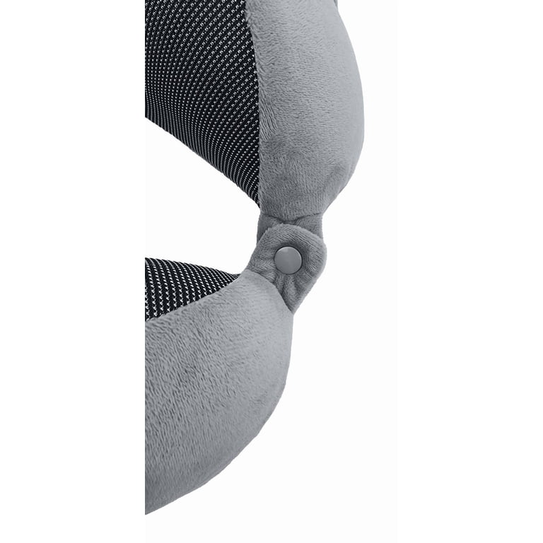 Protege 4-Piece Memory Foam Neck Pillow Travel Set, Gray photo 6