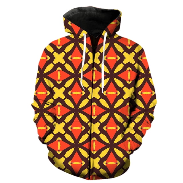 Sudadera con capucha y cremallera para hombre, estilo étnico exótico retro, estilo hip hop, talla grande, gran oferta 2024, estilo Harajuku informal, manga larga, moda genial
