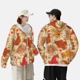 thumbnail image 4 of Daiia Autumn Animal Maple Leaves UPF 50+ Sun Protection Hoodie Jacket Lightweight Long Sleeve Sun Shirt for Women Men with Pocket Hiking Outdoor-3X-Large, 4 of 7