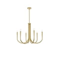 thumbnail image 3 of Living District Layne 30" 6-Light Transitional Metal Chandelier in Brass, 3 of 7