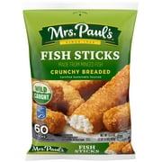 Mrs. Paul's 100% Real Fish Crunchy Breaded Fish Sticks, 60 Ct