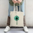 thumbnail image 2 of Stylish Natural Cotton Tote Bag with Dark Green Illustration - Perfect for Shopping Travel and Parties, 2 of 4