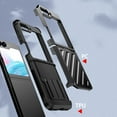 thumbnail image 2 of Compatible with Samsung Galaxy Z Flip 4 Armor Case with Hinge Protection, Heavy Duty Shockproof Full Body Protective Plating PC Phone Case Cover for Samsung Galaxy Z Flip 4 5G - Black, 2 of 6