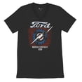thumbnail image 5 of Ford F-100 Lightning Bolt Gear FoMoCo V-Neck T-shirt Vintage Classic Pickup Truck 1953 Iconic Retro Emblem Tee, 5 of 7