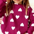 thumbnail image 4 of Posijego Girls Valentines Day Sweatshirts Heart Graphic Pullover Long Sleeve Casual Loose Sweatshirt Tops, 4 of 6