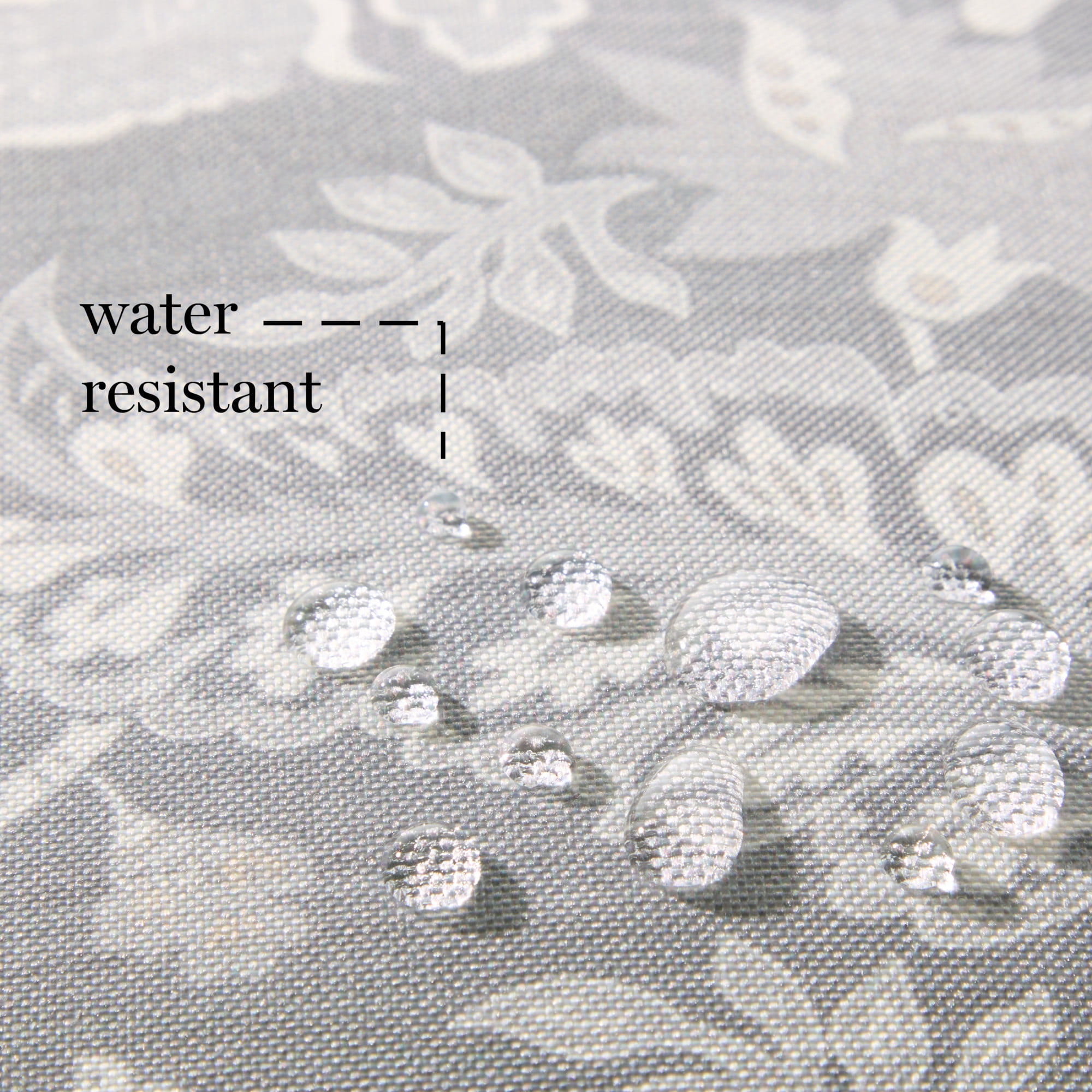 MARTHA STEWART Distressed Jacobean Indoor Outdoor Decorative Pillow 2-Pack Set, UV Fade Resistant, Water Repellent, Printed Floral Design, Grey, 18"x18"