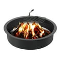 thumbnail image 3 of SKYSHALO Fire Pit Circle, BBQ Fire Ring Combo, 40-In Outer/36-In Inner Diameter, 8.5in Tall, Carbon Steel Construction, DIY Campfire Circle for Above or In-Ground, Outdoor Camping, Bonfire Gatherings, 3 of 9