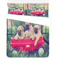 thumbnail image 1 of Juego de ropa de cama ABPHQTO de 3 piezas Funda nórdica Pug Chihuahua con 2 fundas de almohada tamaño doble, 1 of 4