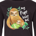 thumbnail image 4 of Inktastic My Pops Loves Me- Cute Sloth and Baby Long Sleeve Youth T-Shirt, 4 of 5