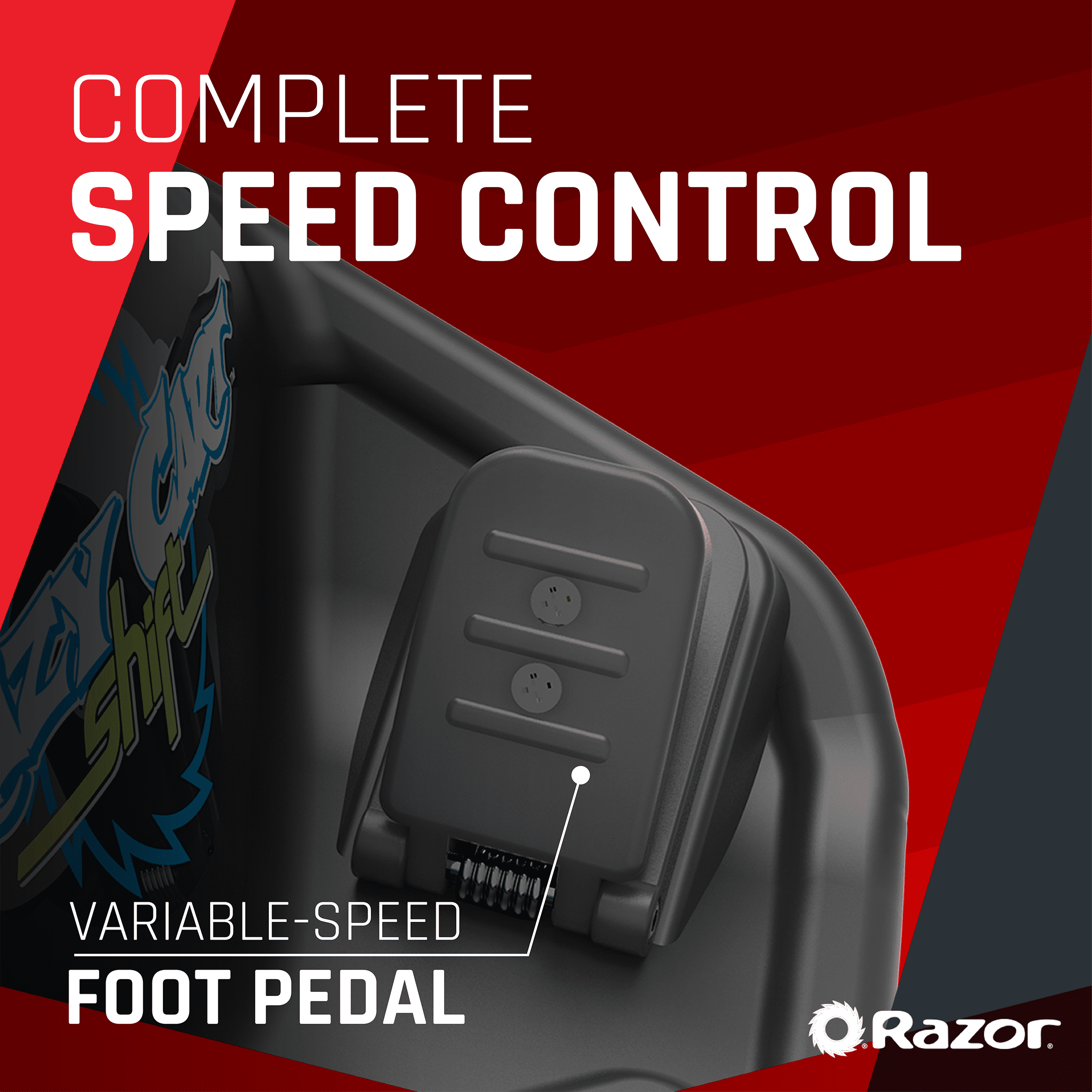 Crazy Cart Shift by Razor, Electric Drifting Go Kart for Child Ages 6+, 12V Powered Ride-on, Unisex