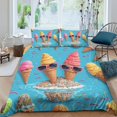 thumbnail image 1 of 3D Ice Cream Printed Comforter Cover Set Children Adult Unique Design Bedding Set Bedroom Decor,Full (80"x90"), 1 of 5