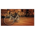 thumbnail image 2 of Retro Bicycle against Stone Wall - Landscape Photography Canvas Print, 2 of 3