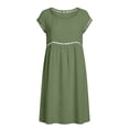 thumbnail image 3 of Bosfbaoi Dresses For Women Linen Cotton Lace Trim Maxi Dress Empire Waist Summer Dress Loose Boho Women Dresses Casual Sundress, 3 of 8