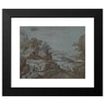 thumbnail image 2 of Circle of Gillis Neyts 24x20 Black Modern Framed Museum Art Print Titled - Rocky Landscape with View In Distance (17th Century), 2 of 5