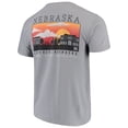 thumbnail image 3 of Men's Gray Nebraska Huskers Comfort Colors Campus Scenery T-Shirt, 3 of 4