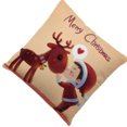 thumbnail image 2 of mmirethe Christmas Cotton Linen Pillow Case Snowman Santa Printing Bed Home Decor Cushion Cover Shell Christmas Decor, 2 of 8