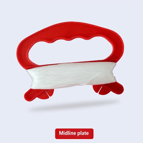mmirethe 50m/100m Flying Reusable String Wheel Weather Resistant Kites Handle D-Shaped Winder Board Kids Camping Activity Game 100m/Black 50m/Red